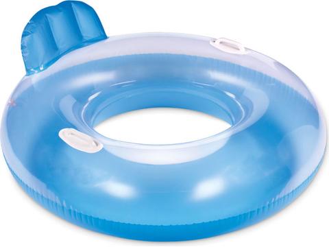 Inflatable floating swim ring