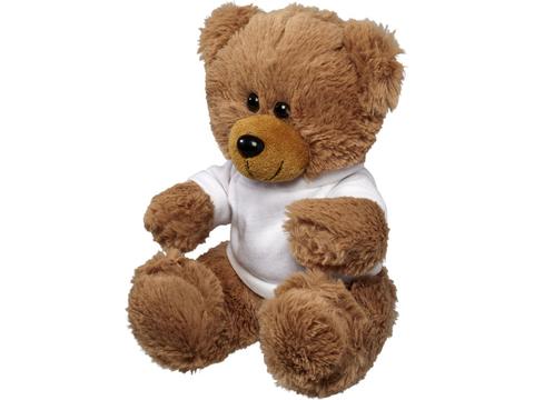 Large plush sitting bear with shirt