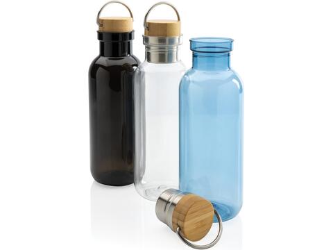 GRS RPET bottle with FSC bamboo lid and handle