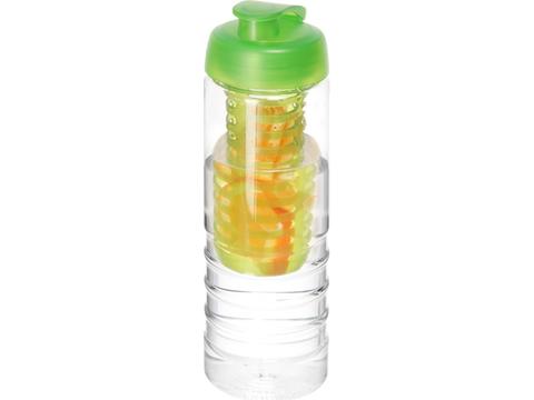 H2O Treble 750 ml flip lid bottle & infuser