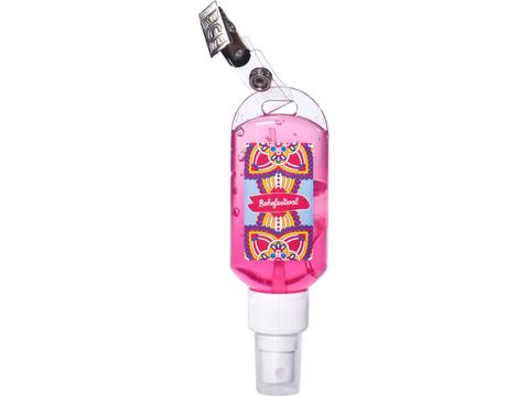 Hand cleansing gel with clip