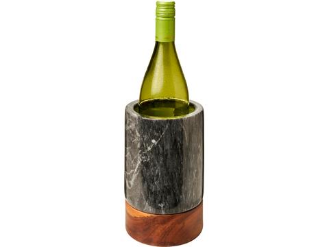 Harlow marble and wood wine cooler