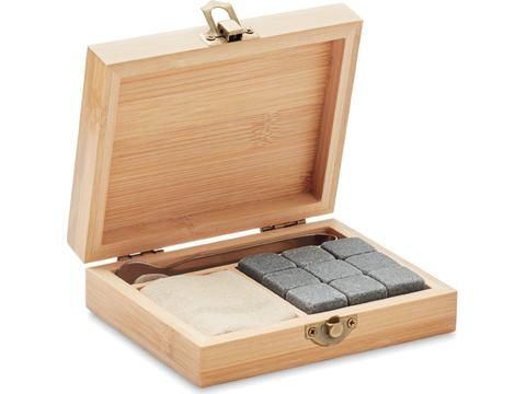 Reusable stone set in bamboo gift box