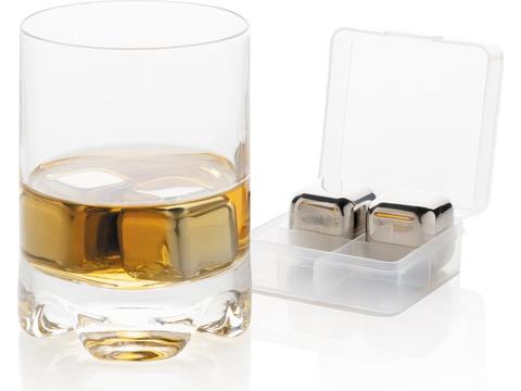 Re-usable stainless steel ice cubes 4pc