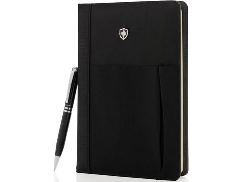 Swiss Peak refillable notebook and pen set