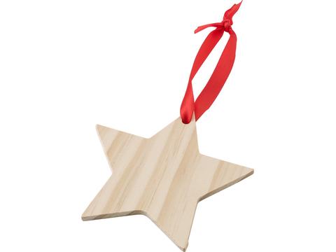 Houten kerstornament Ster