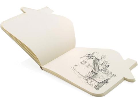House shaped notebook