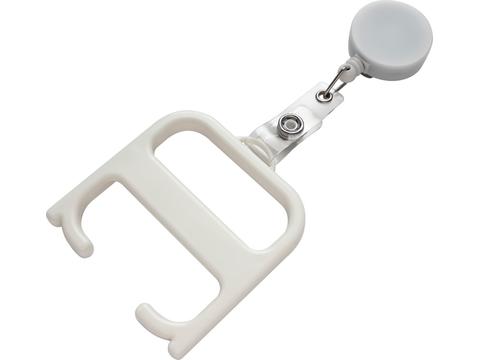 Hygiene handle with roller clip