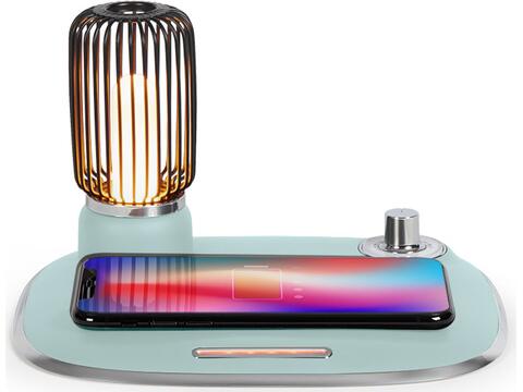 Bedside lamp with induction charger