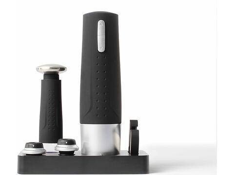 Set electric bottle opener and pump