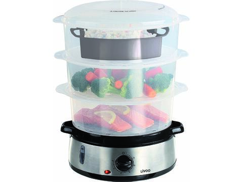 Food steamer with 3 baskets