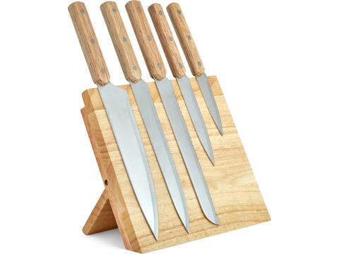 Livoo Set of 5 knives and magnetic holder
