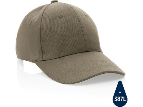 Impact 6 panel 280gr gerecycled katoenen cap met AWARE™ trac