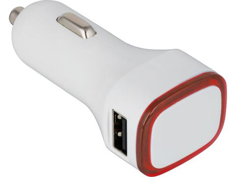 USB car charger adapter White