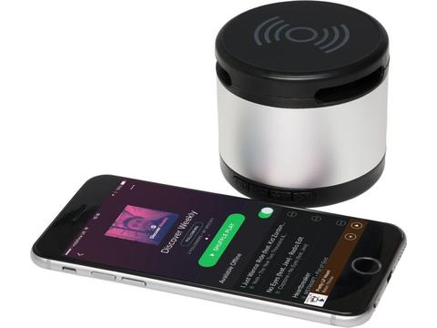 Jones metal Bluetooth® speaker with wireless charging pad