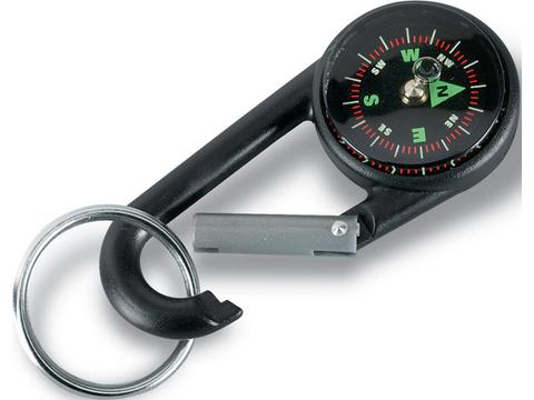 Carabiner hook with compass