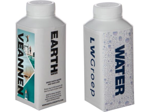 FSC cardboard water bottle - 330 ml