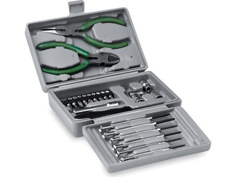 Foldable 25 piece tool set