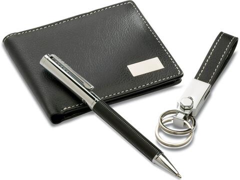 Ball pen key ring and wallet