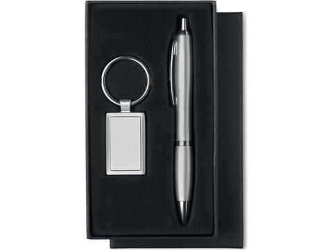 Ball pen and keyring set