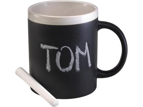 Stoneware mug with chalks - 300 ml