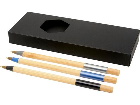 Kerf 3-piece bamboo pen set