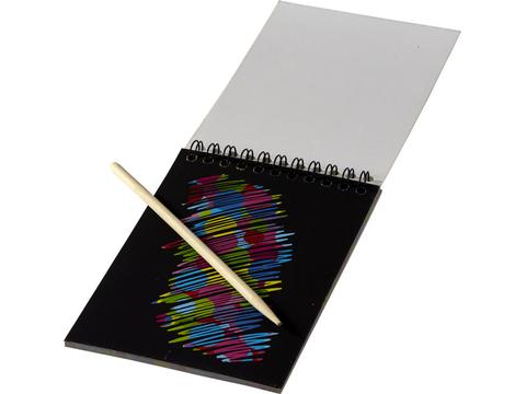 Colourful scratch pad