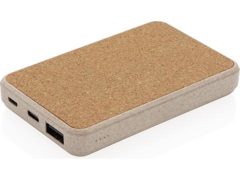 Cork and Wheat 5.000 mAh pocket powerbank