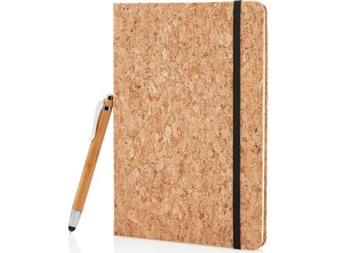 A5 notebook with bamboo pen including stylus