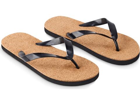 Cork beach slippers - size L