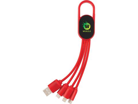 4-in-1 cable with carabiner clip