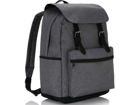 Laptop backpack with magnetic buckle straps