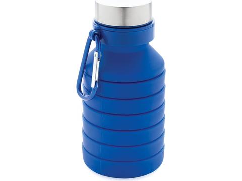 Leakproof collapsible silicone bottle with lid