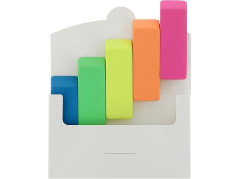 Neon-coloured erasers