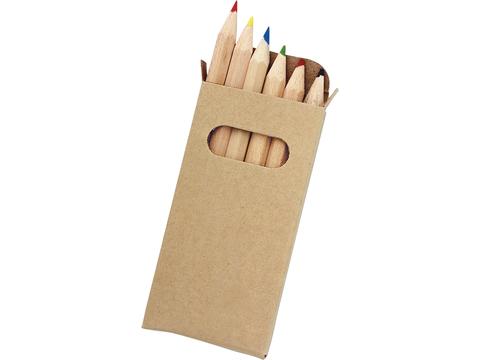 Set of 6 pencils in a box