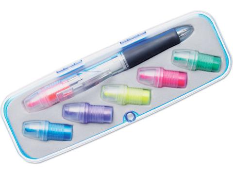 Markeerstift set met 6 kleuren