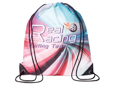 Custom-Made Durable Drawstring Backpack in 210D Polyester with PU Corners – Fully Personalized Design