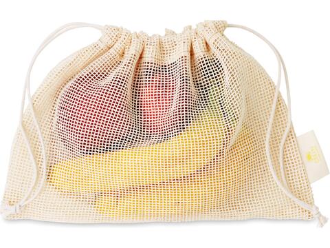 Custom-Made Sustainable Food-Safe Cotton Mesh Bag 30x20 cm – Fully Custom Design