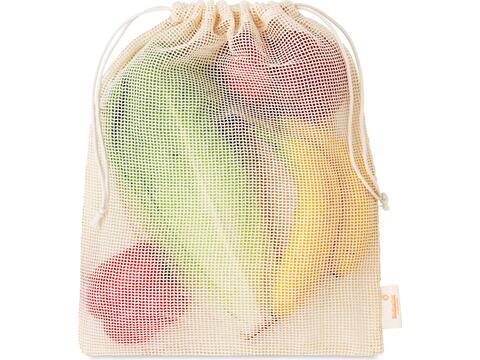 Custom-Made Food-Safe Cotton Mesh Shopping Bag 30x35 cm – Fully Custom Design