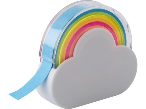 Cloud and rainbow memo tape dispenser