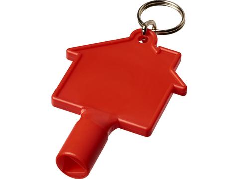 Maximilian house-shaped meterbox key with keychain