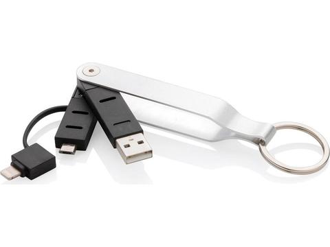 MFi licensed 2-in-1 keychain cable