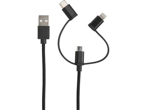 MFi licensed 3-in-1 cable