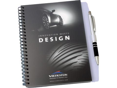 Black Monogram Spiral Notebook with Kraft Cover (#450) — Inkello