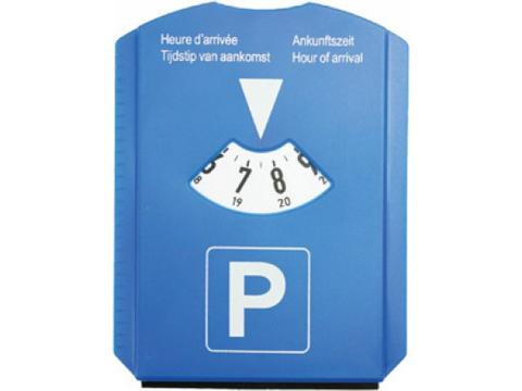 Parking disc with coins.