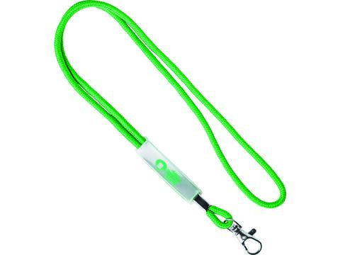Custom-made polyester lanyard with transparent slider – fully custom design