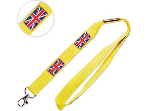Custom-made polyester lanyard with embossed 3D effect – fully custom design