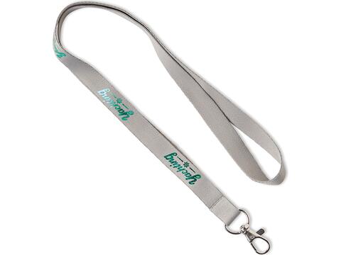 Custom-made polyester lanyard with metallic foil print – fully custom design