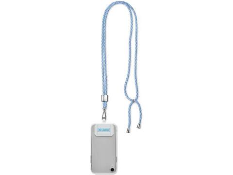 Custom-Made Trendy Duotone Crossbody Phone Holder with Cord made from RPET – Fully Custom Design