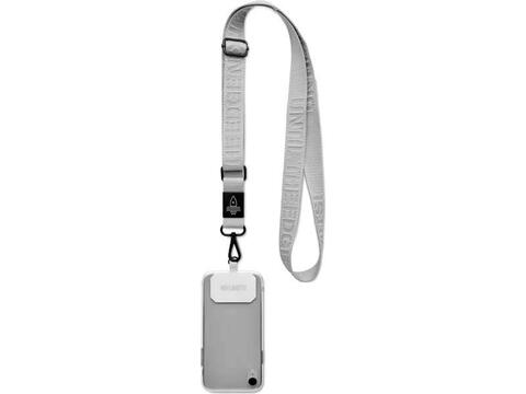 Custom-Made Woven Adjustable Crossbody Phone Holder with Metal Plate for Engraved Logo – Fully Custom Design